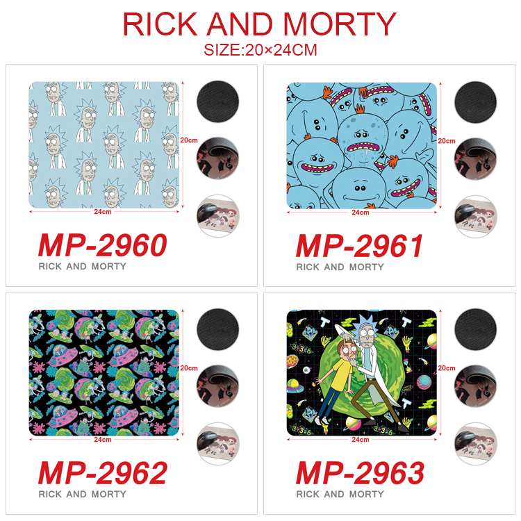 Rick and Morty  anime Mouse pad 20*24cm price for a set of 5 pcs