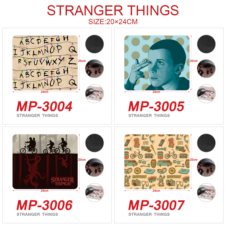 Stranger Things anime Mouse pad 20*24cm price for a set of 5 pcs