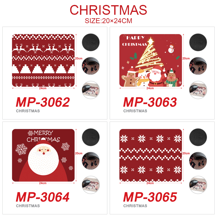 Christmas anime Mouse pad 20*24cm price for a set of 5 pcs