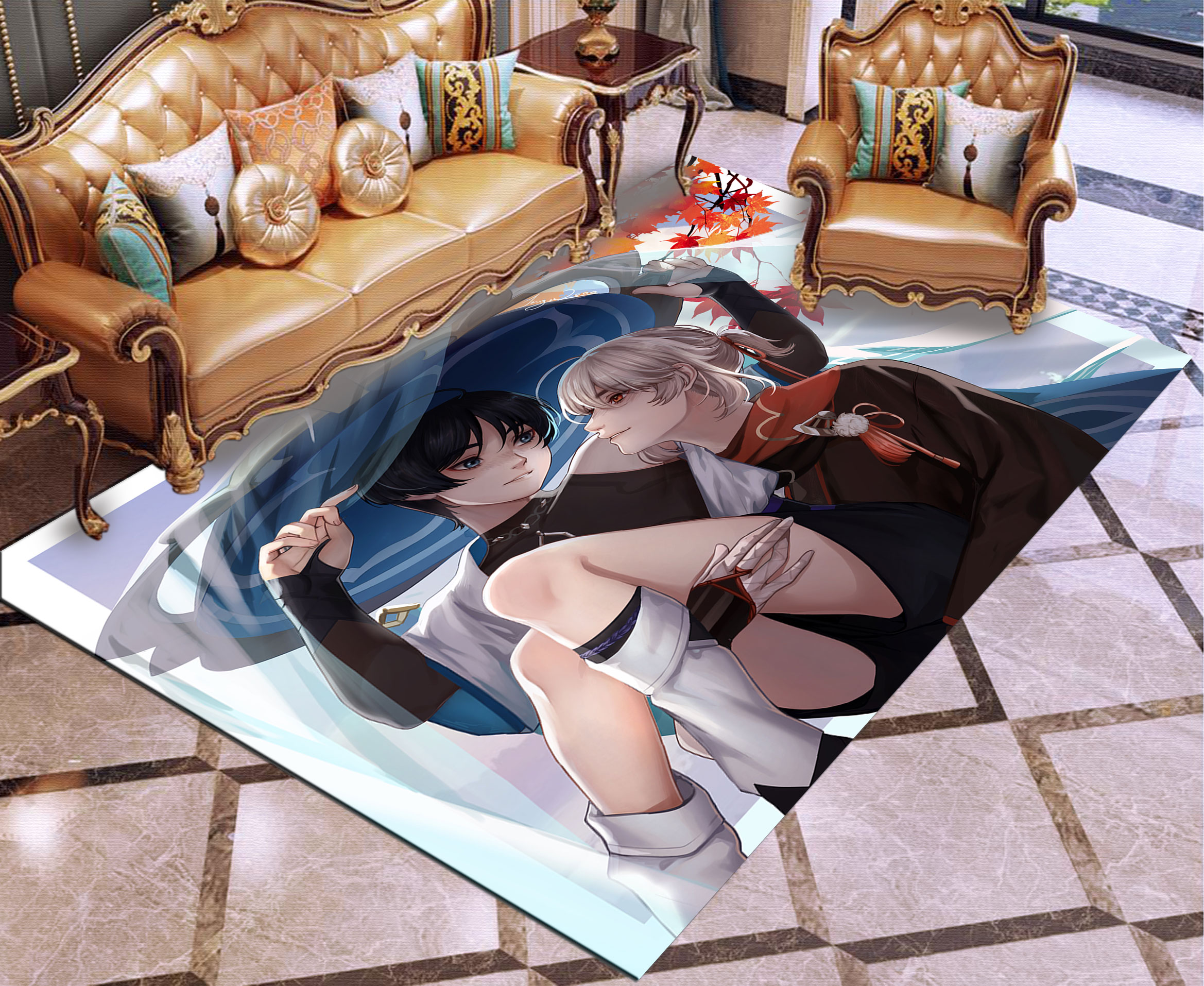 Genshin Impact anime carpet