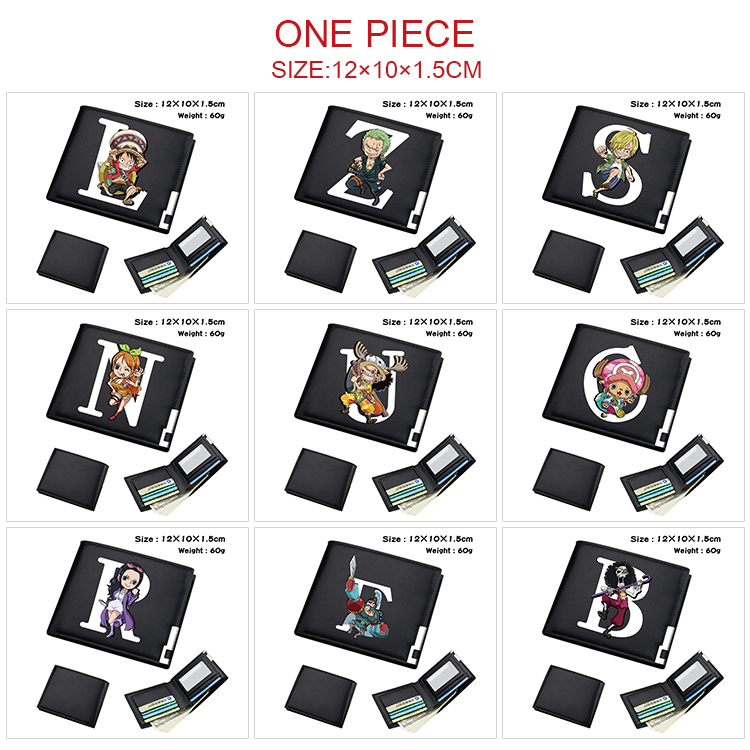 One piece anime wallet 12*10*1.5cm