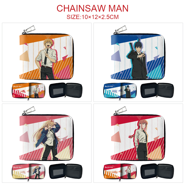 chainsaw man anime wallet 10*12*2.5cm