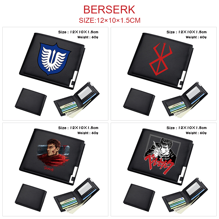 Berserk anime wallet 12*10*1.5cm