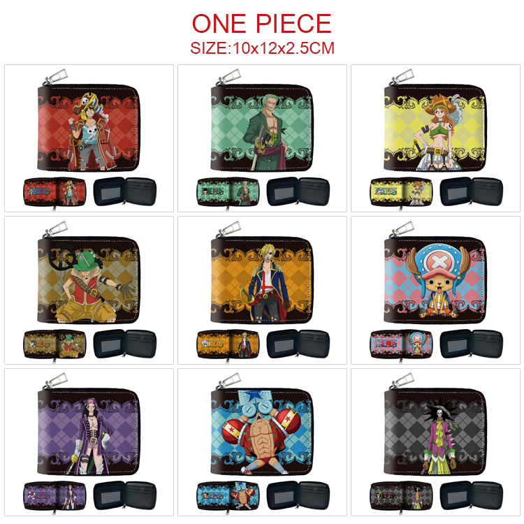 One piece anime wallet 10*12*2.5cm