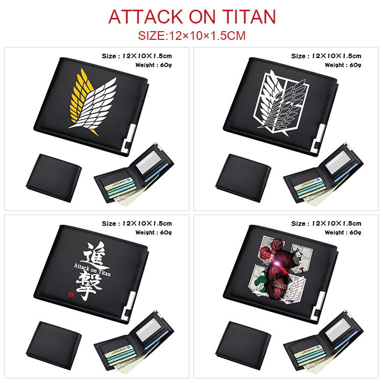 Attack On Titan anime wallet 12*10*1.5cm