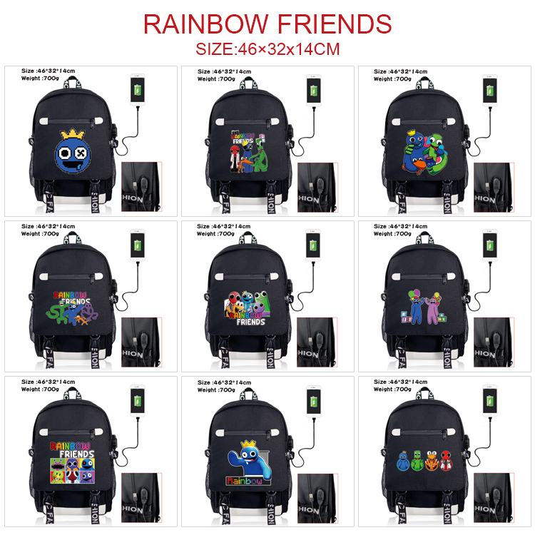 rainbow friends anime Backpack bag 46*32*14cm