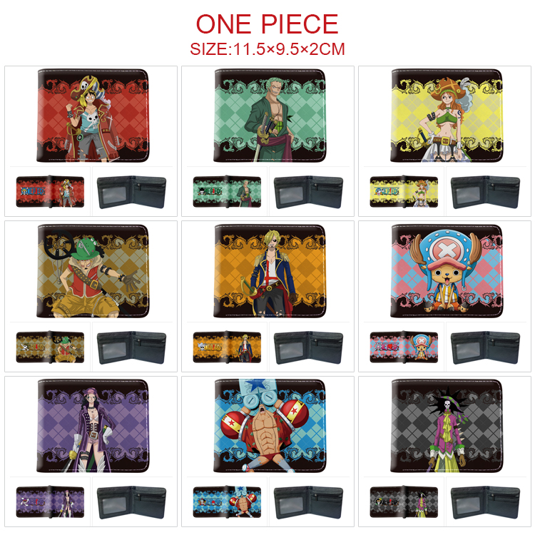 One piece anime wallet 11.5*9.5*2cm