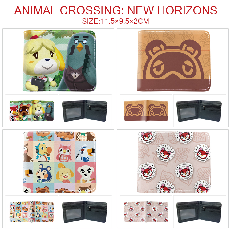 Animal Crossing anime wallet 11.5*9.5*2cm