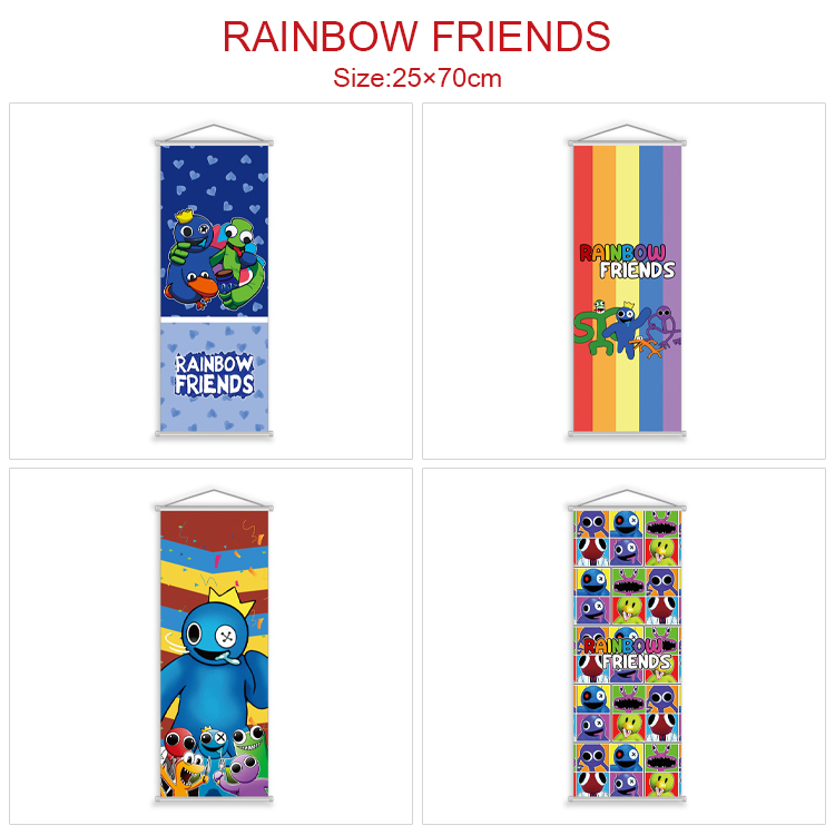 rainbow friends anime wallscroll 25*70cm