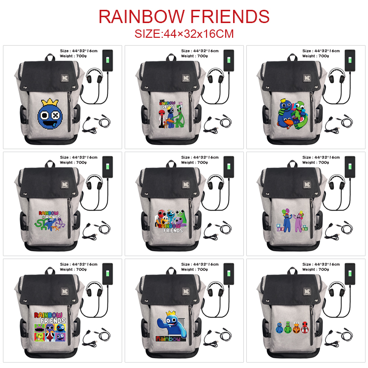 rainbow friends anime Backpack bag 44*32*16cm