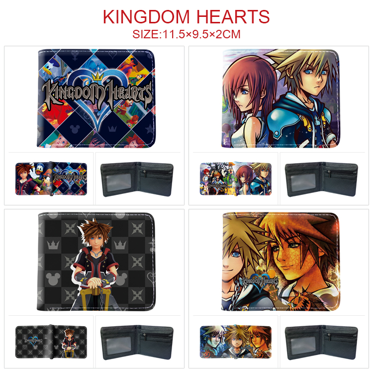 Kingdom Hearts anime wallet 11.5*9.5*2cm