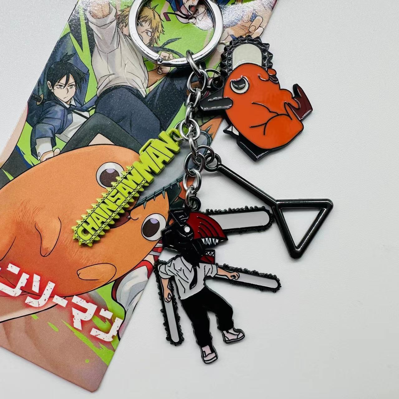 chainsaw man anime keychain