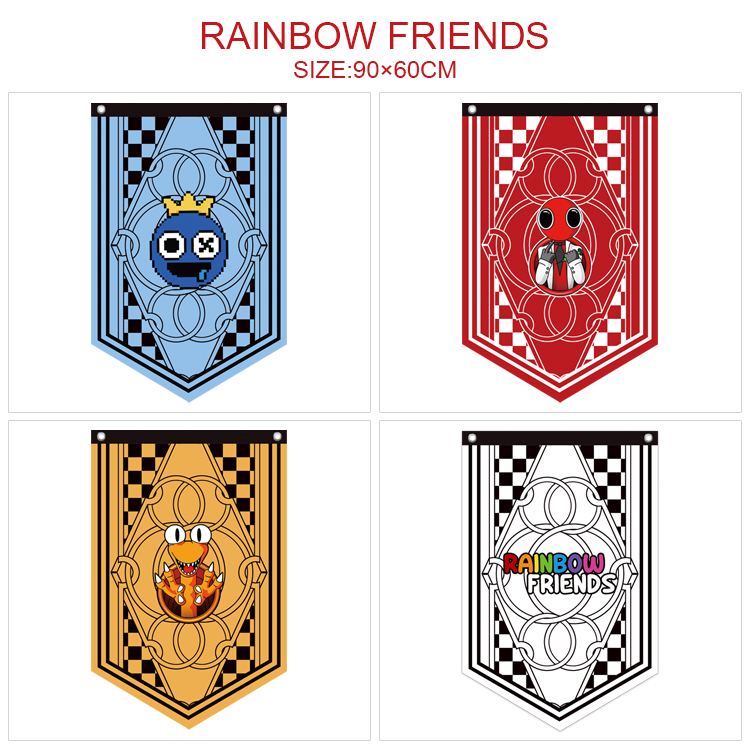 rainbow friends anime wallscroll 90*60cm