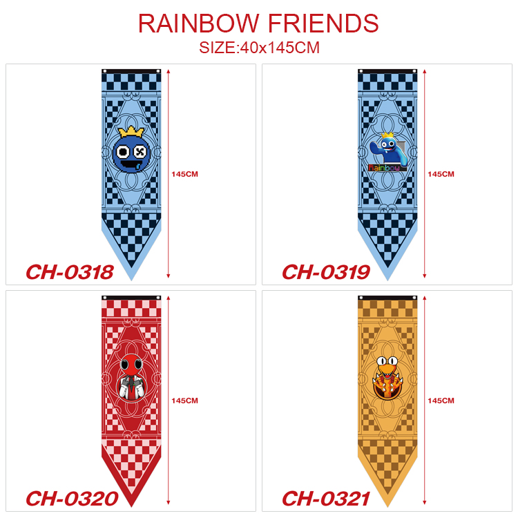 rainbow friends anime wallscroll 40*145cm