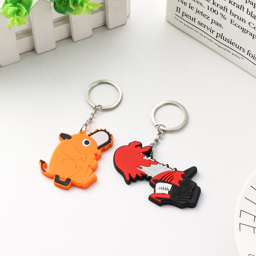 chainsaw man anime keychain