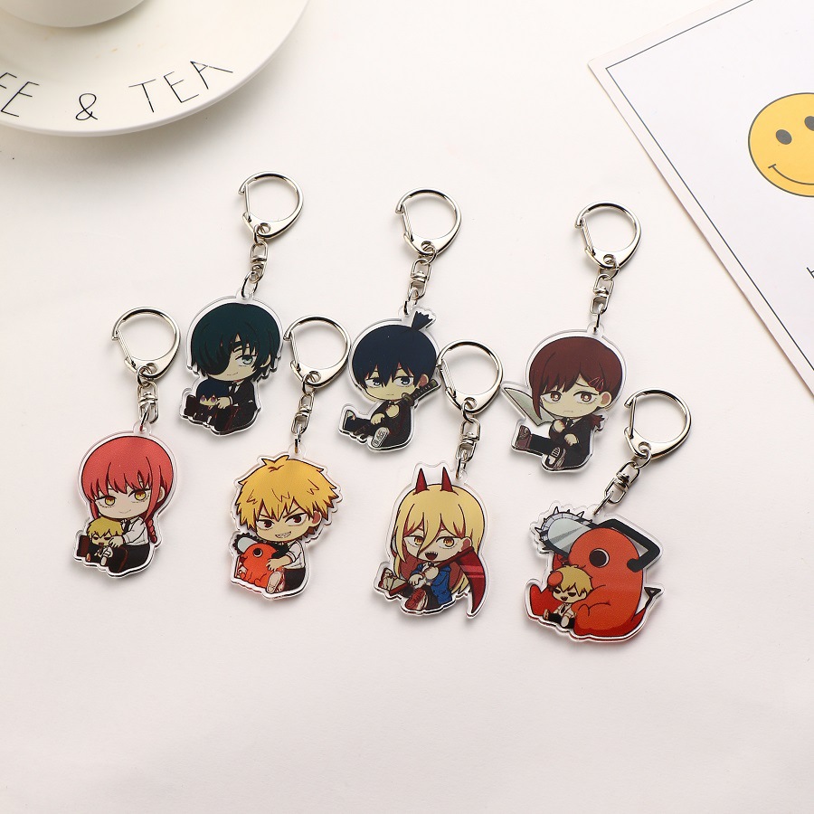 chainsaw man anime keychain