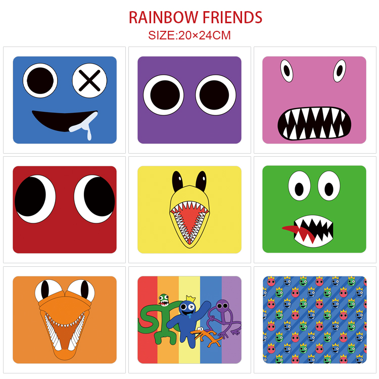 rainbow friends anime Mouse pad 20*24cm