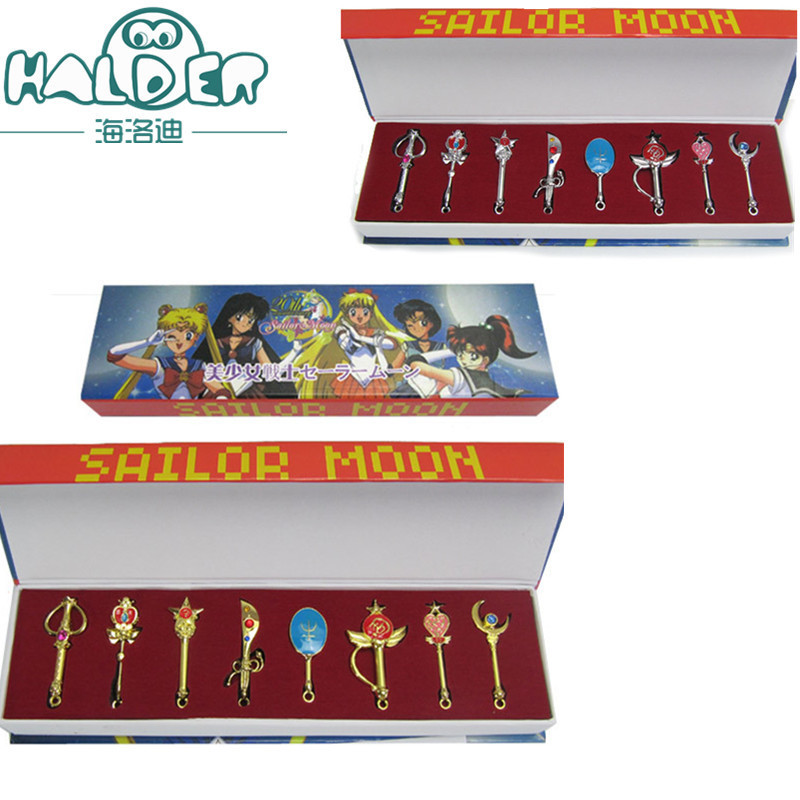 Sailor Moon Crystal anime keychain a set