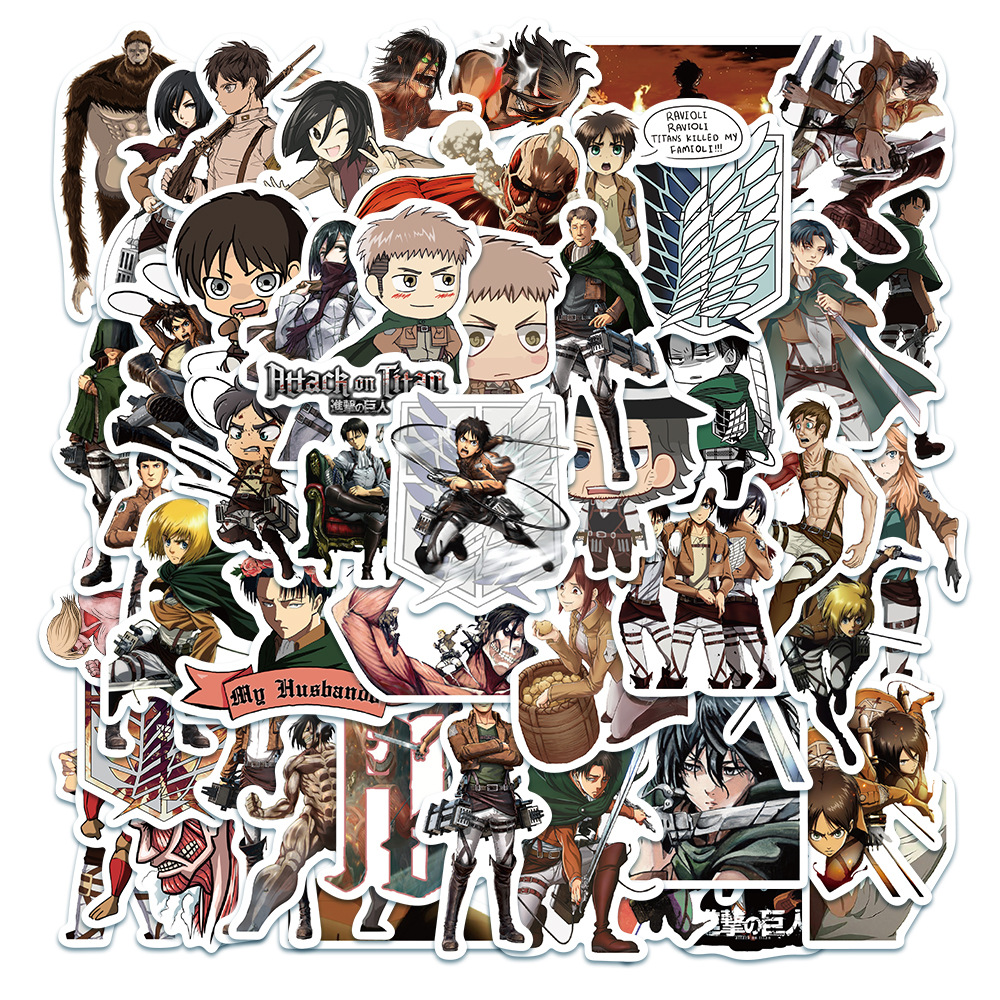 Attack On Titan anime waterproof stickers (50pcs a set)