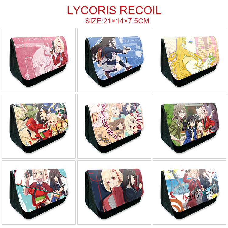 Lycoris Recoil  anime pencil bag 21*14*7.5cm