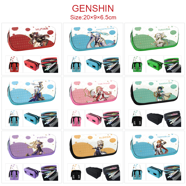 Genshin Impact anime pencil bag 20*9*6.5cm