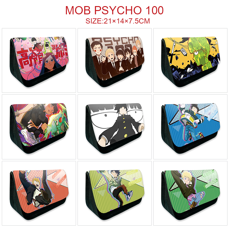 Mob Psycho 100 anime pencil bag 21*14*7.5cm