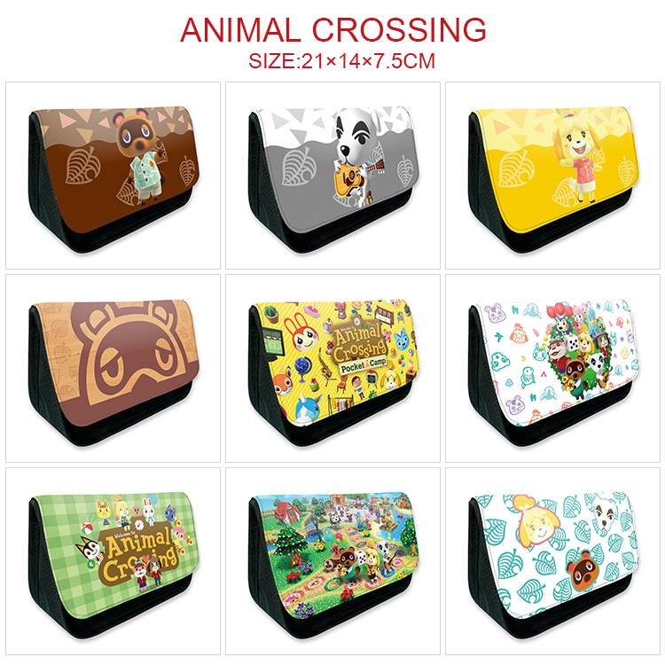 Animal Crossing anime pencil bag 21*14*7.5cm