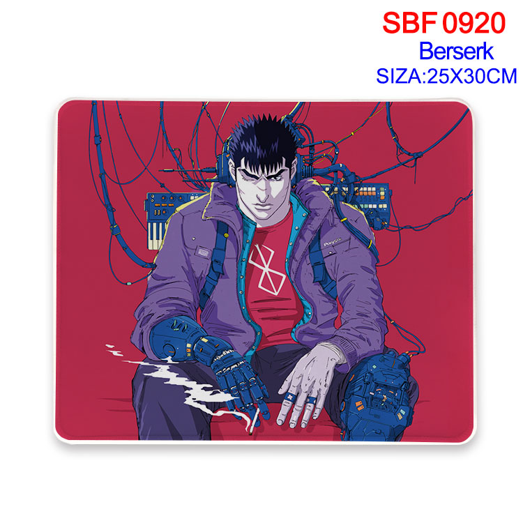 Berserk anime Mouse pad 25*30cm