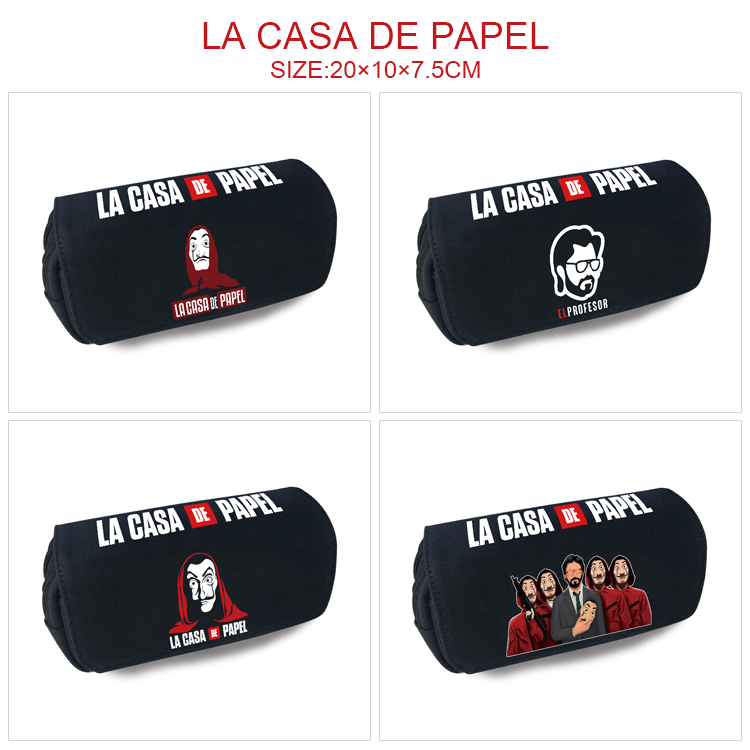 La casa de papel anime pencil bag 20*10*7.5cm