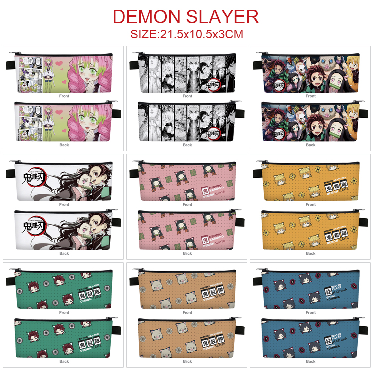 demon slayer kimets anime pencil bag 21.5*10.5*3cm