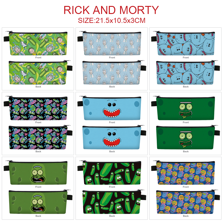 Rick and Morty anime pencil bag 21.5*10.5*3cm