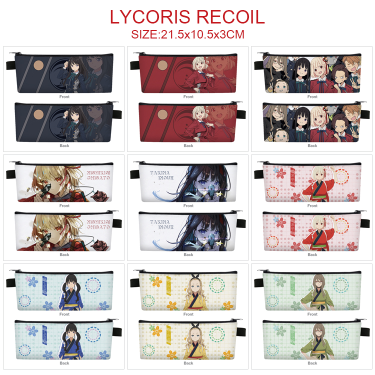 Lycoris Recoil  anime pencil bag 21.5*10.5*3cm