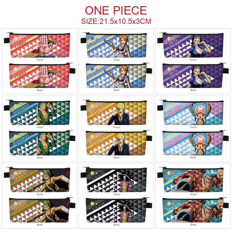 One piece anime pencil bag 21.5*10.5*3cm