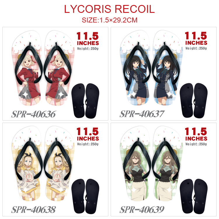 Lycoris Recoil  anime flip flops shoes slippers a pair