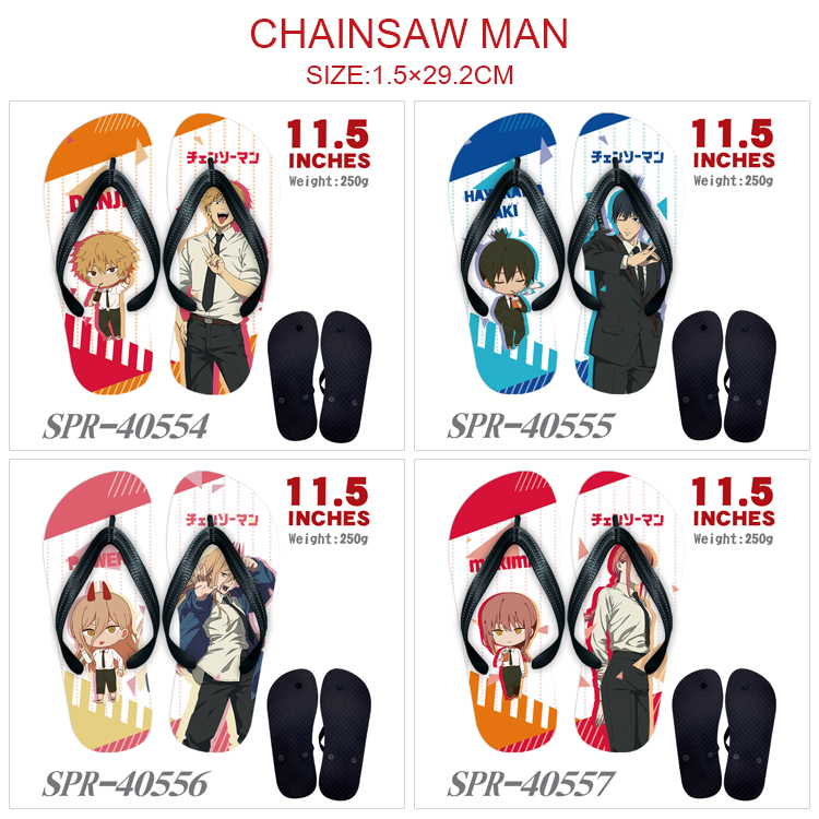 chainsaw man anime flip flops shoes slippers a pair