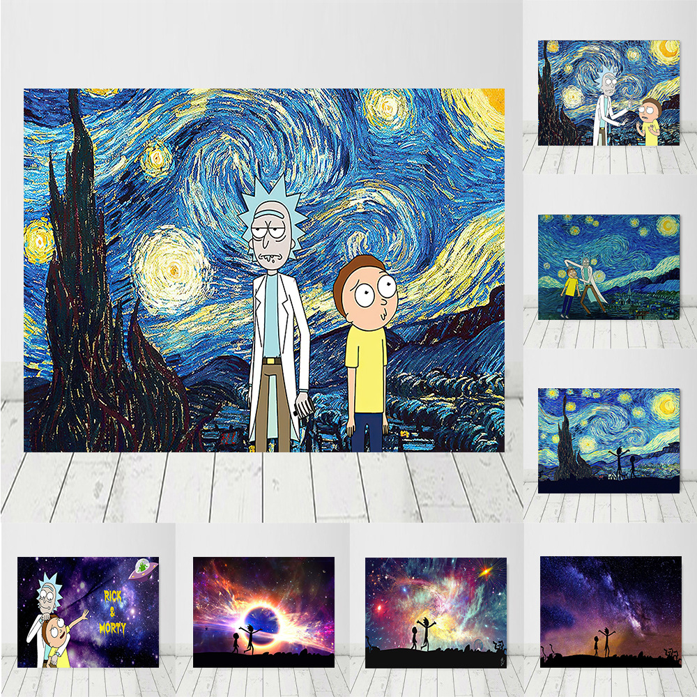 Rick and Morty anime painting 30x40cm(12x16inches)