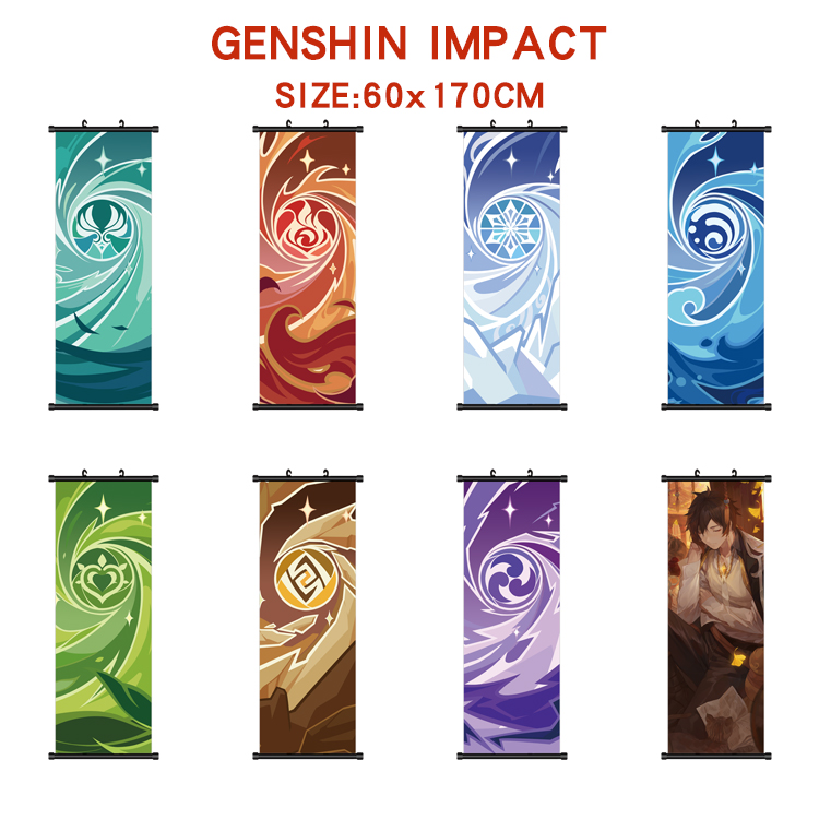 Genshin Impact anime wallscroll 60*170cm