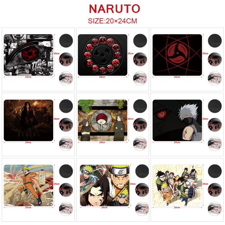 Naruto anime Mouse pad 20*24cm price for 5 pcs