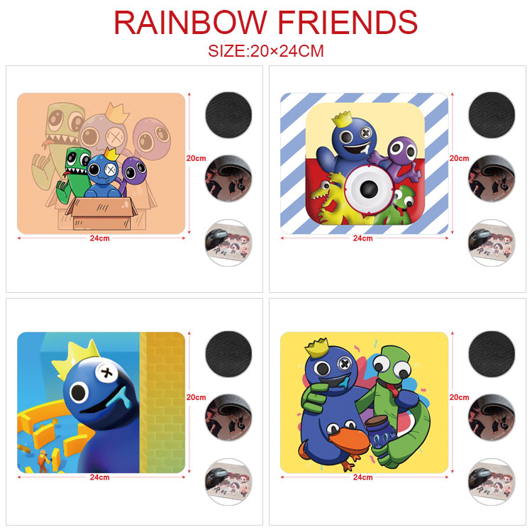 rainbow friends anime Mouse pad 20*24cm price for 5 pcs