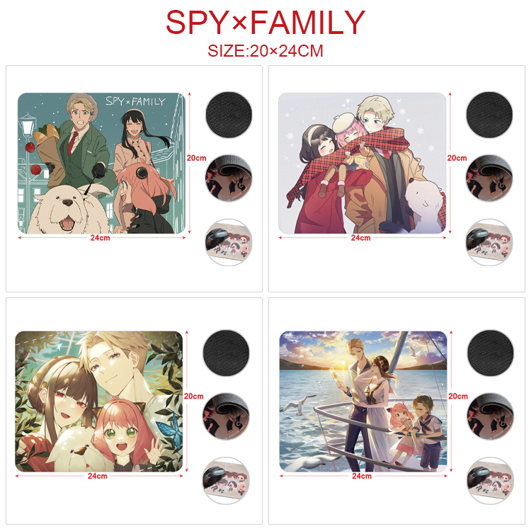 SPY×FAMILY anime Mouse pad 20*24cm price for 5 pcs