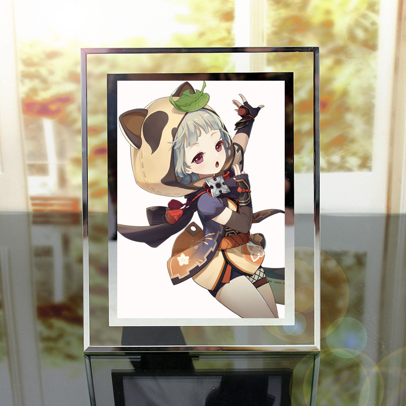 Genshin Impact anime Crystal photo frame