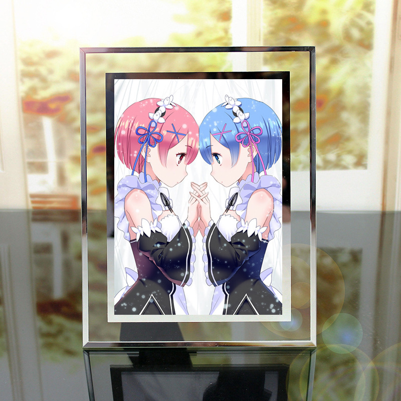 Re Zero Kara Hajimeru Isekai Seikatsu anime Crystal photo frame