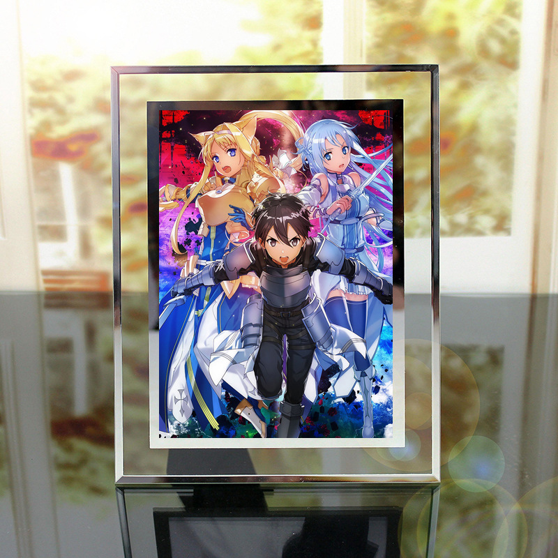 sword art online anime Crystal photo frame