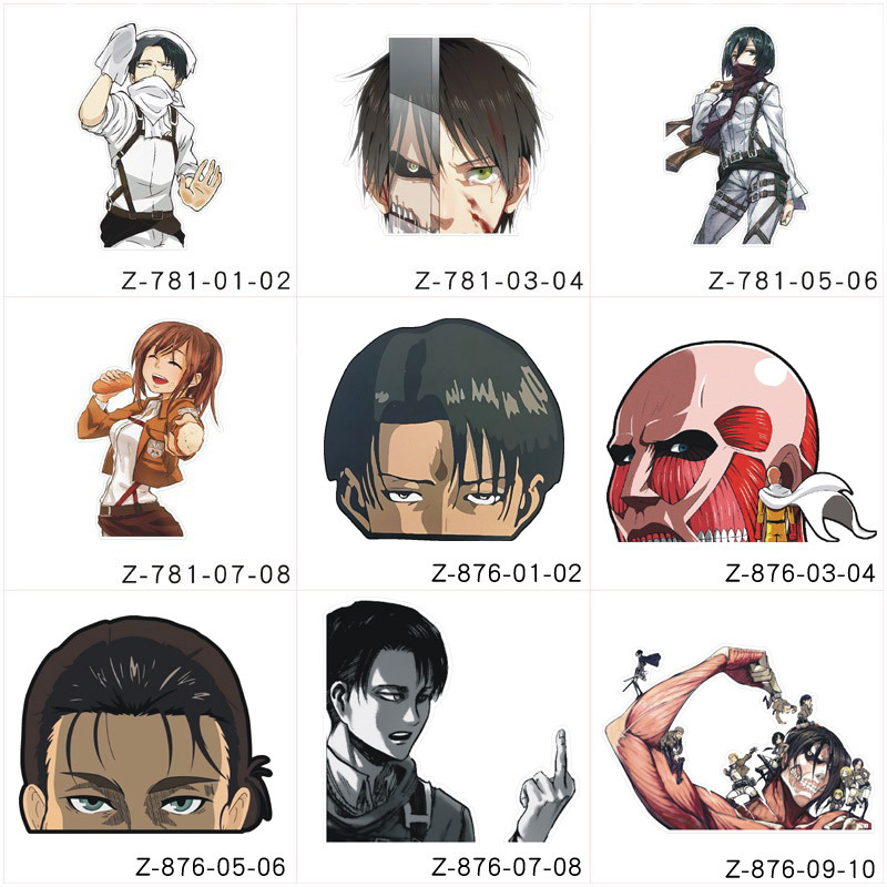 Attack On Titan anime car sticker