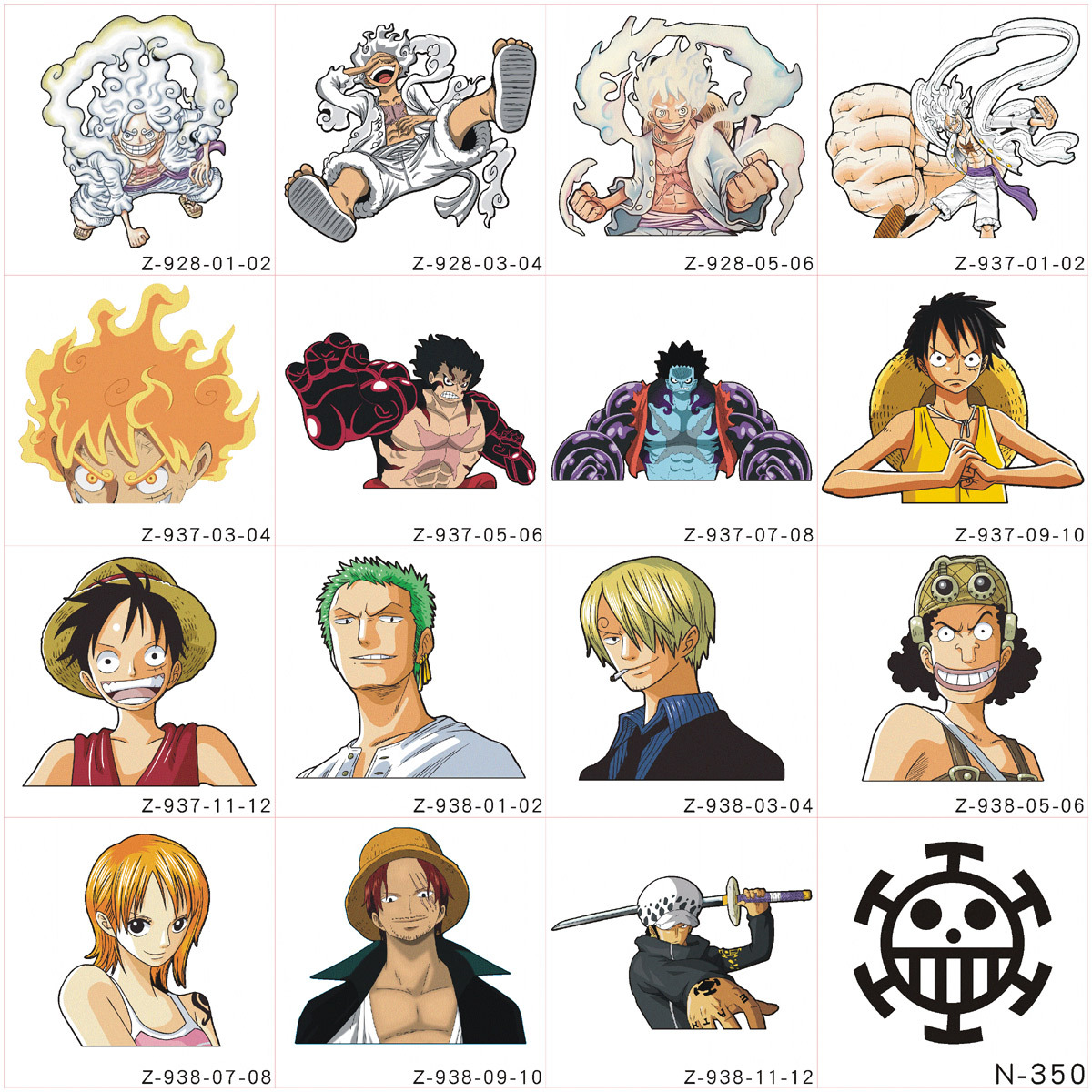 One piece anime car sticker