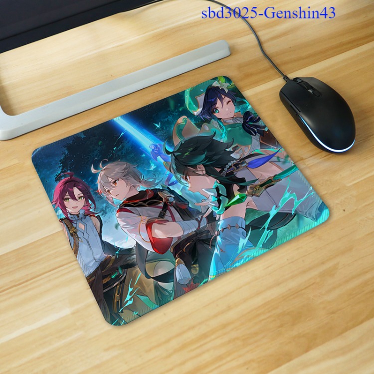 Genshin Impact anime desk pad 25*30*0.3cm locking edge & 20*24*0.2cm non locking edge