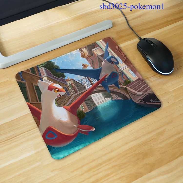 Pokemon anime desk pad 25*30*0.3cm locking edge & 20*24*0.2cm non locking edge