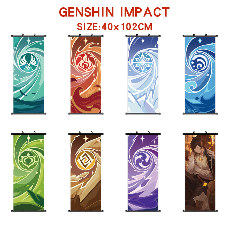 Genshin Impact anime wallscroll 40*102cm