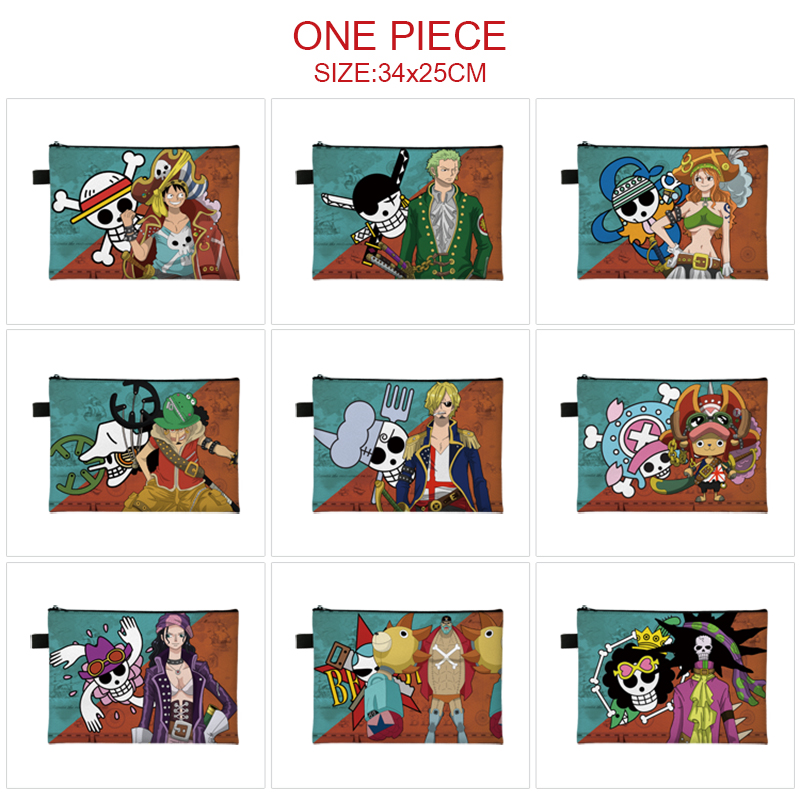 One piece anime A4 document bag