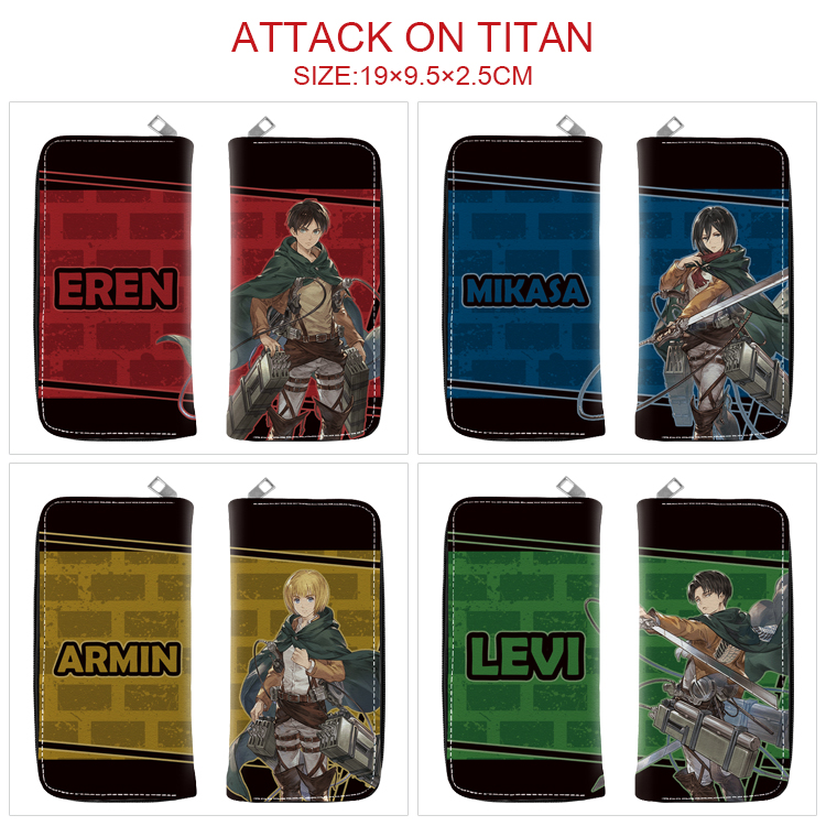 Attack On Titan anime wallet 19*9.5*2.5cm